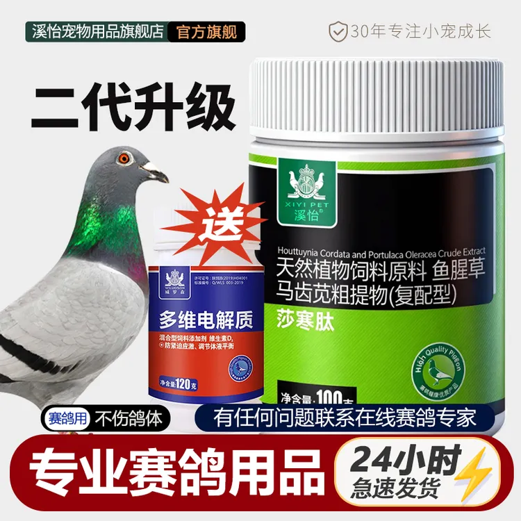 【溪怡专业赛鸽】赛鸽信鸽鸽子鸽子用品产品莎寒肽第二代