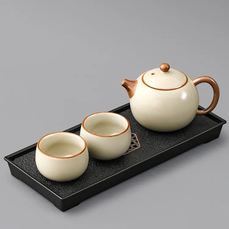 汝窑小茶壶陶瓷功夫茶具套装泡茶具泡茶壶一人饮一壶茶壶泡茶专用