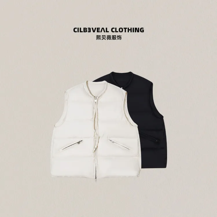 熙贝薇6 欧货秋冬新款女士圆领无袖保暖坎肩羽绒马夹外套 G5503