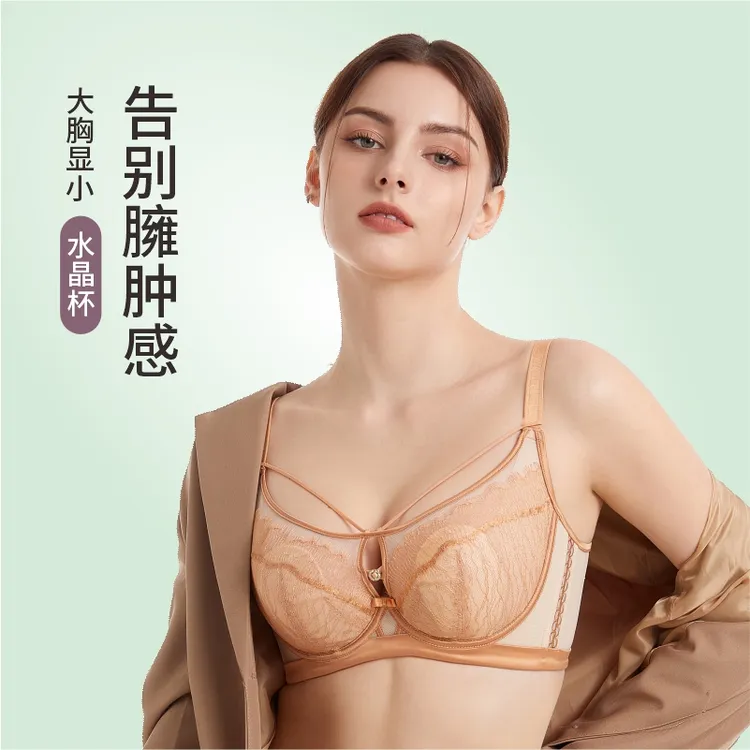 纯欲性感蕾丝内衣兔耳朵防凸点软钢圈聚拢防下垂网纱轻薄文胸罩