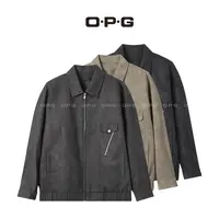 O.P.G【设计感不对称翻领透气夹克】秋季新款百搭时尚休闲外套99419