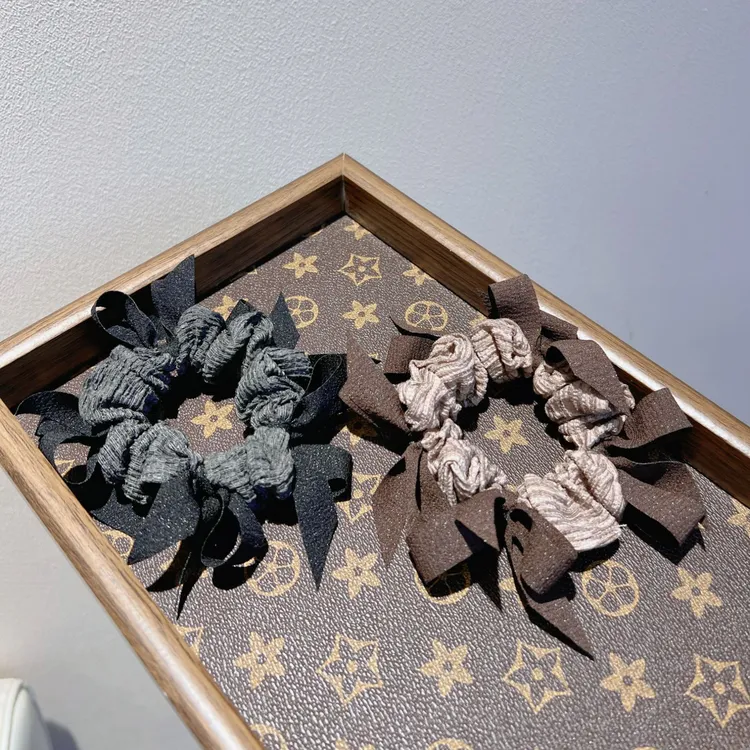 新款大肠发圈蝴蝶结甜美系韩版百搭头饰皮筋原创设计扎头发发绳