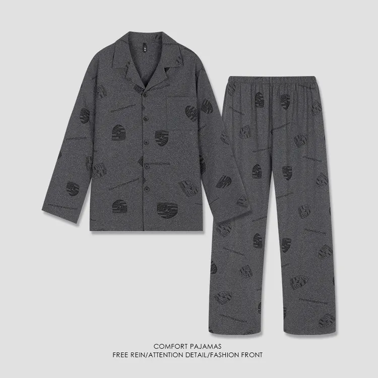 【好福份】秋季男士睡衣长袖长裤可外穿家居服-25349爽肤棉