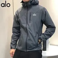 alo冲锋衣男秋冬季保暖防风防水可脱卸帽夹克户外徒步登山服