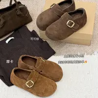 暖暖冬日~包头厚底毛毛勃肯棉鞋308-8/B12