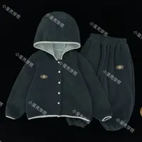 【小蛋壳】【现货】儿童秋冬新款韩版时尚两件套男童女童宽松连帽套装