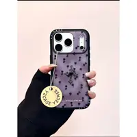 ins个性小众立体装饰满屏黑玫瑰手机壳适用iPhone17promax