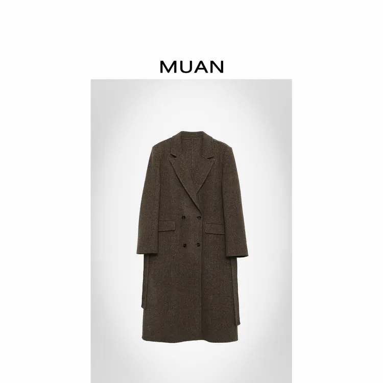 木岸MUAN：《希尔顿大衣》定制英伦800克100羊毛大衣D-LF-3542-咖色