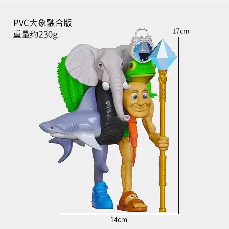 可拆卸拼装缝合怪融合版国外AI山海经手办怪物玩偶公仔