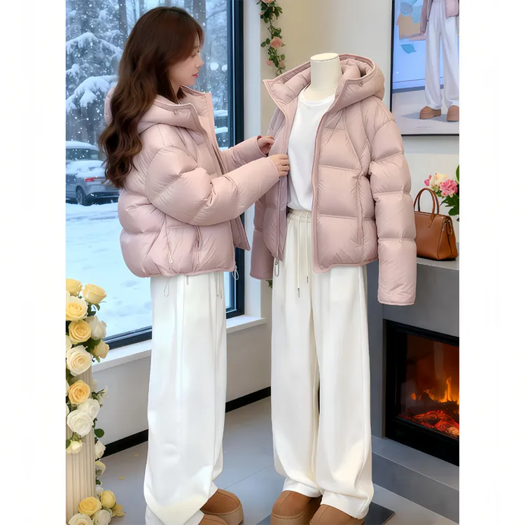 通勤风云朵泡芙连帽龟背女秋冬季2025大码新款设计感保暖棉服外套