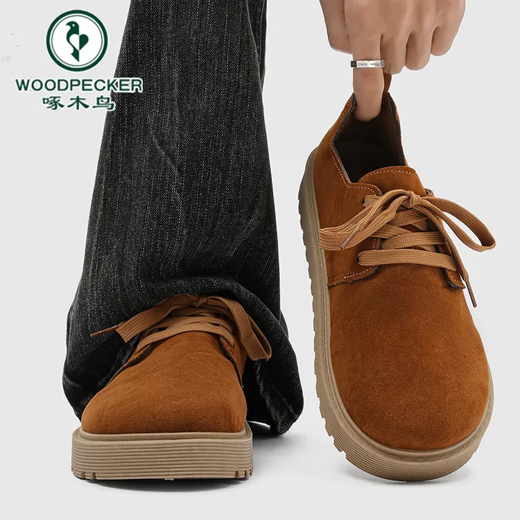 啄木鸟官方正品男鞋冬季耐磨防滑运动休闲鞋青少年低帮百搭勃肯鞋