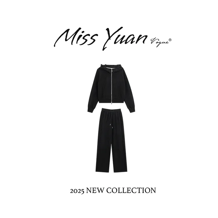 M.Y媛总 【黑韵潮搭】秋季新款潮流套装时尚气质两件套MY2260D