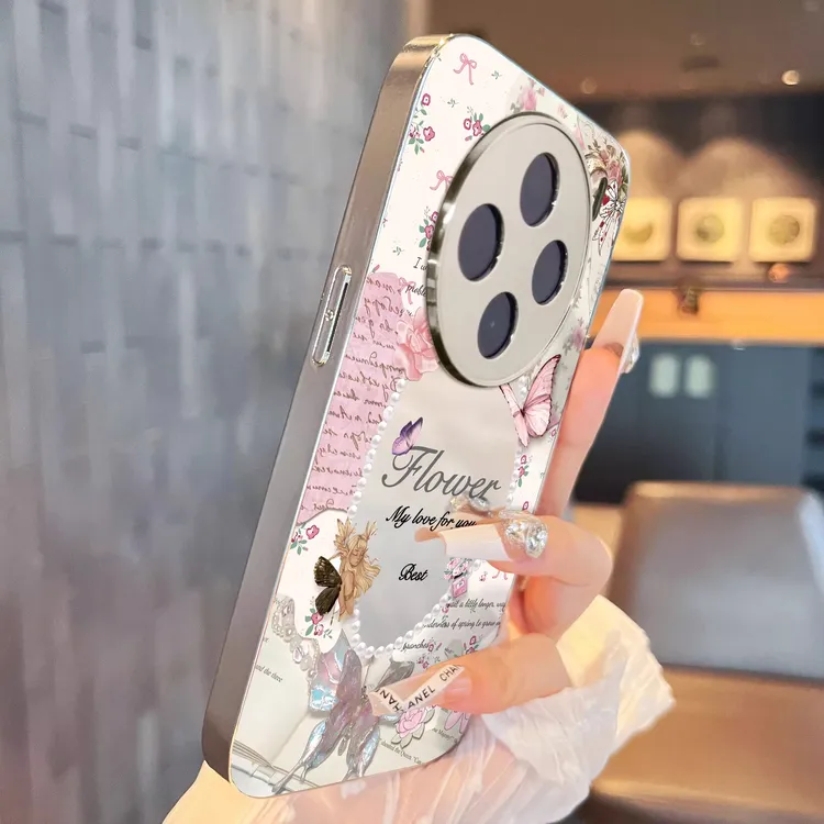 复古蝴蝶适用vivox200ultra手机壳x200s全包镜面新款支架电镀x200