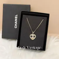 大吉中古/Chanel香奈儿双c镶钻爱心吊坠项链