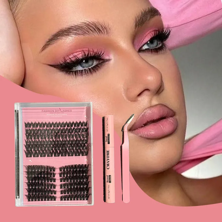 假睫女款神器初学者套盒学生单簇卷翘分段式欧美睫毛手工时尚新手