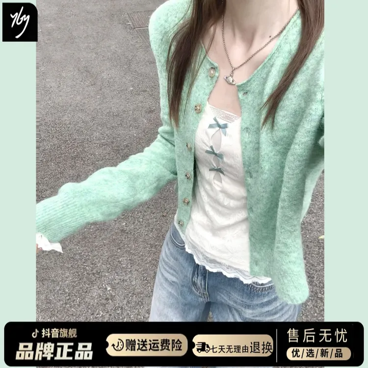 白色纯欲风蕾丝t恤内搭打底衫女2025新款早秋巨好看毛衣长袖上衣