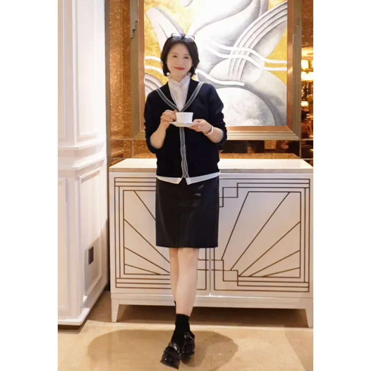 我是摩羯黑标水手领新澳Empire60支100及细美丽诺羊毛海军领针织