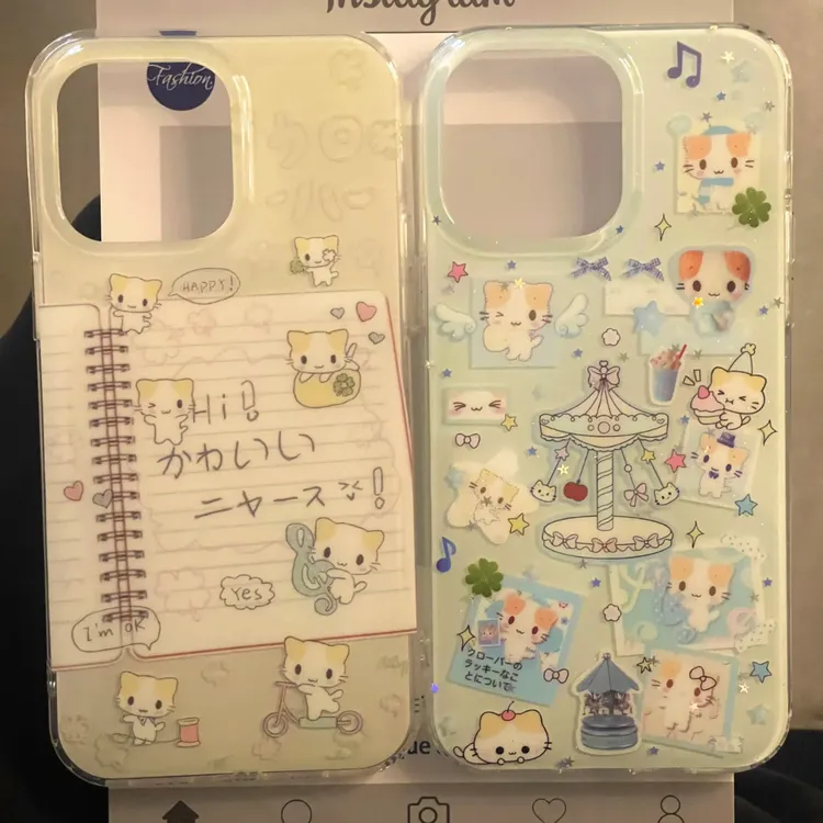 古早味萌小猫适用苹果16Promax大孔手机壳vivo华为oppo小米15防摔