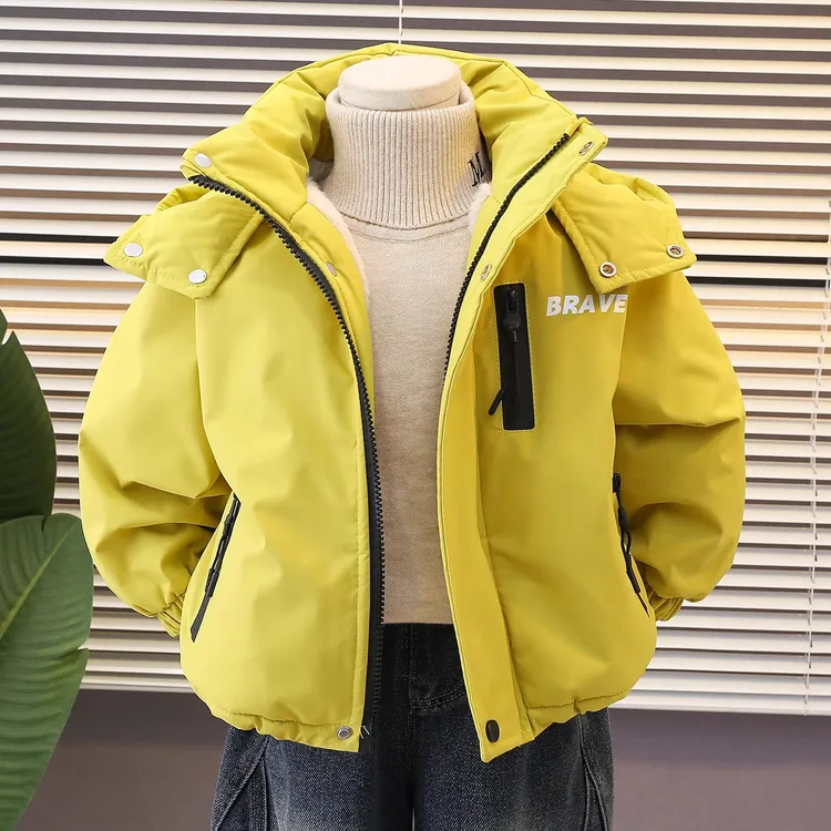 男童外套秋冬2025新款棉衣冬季儿童加绒加厚冬装宝宝小童加厚棉衣