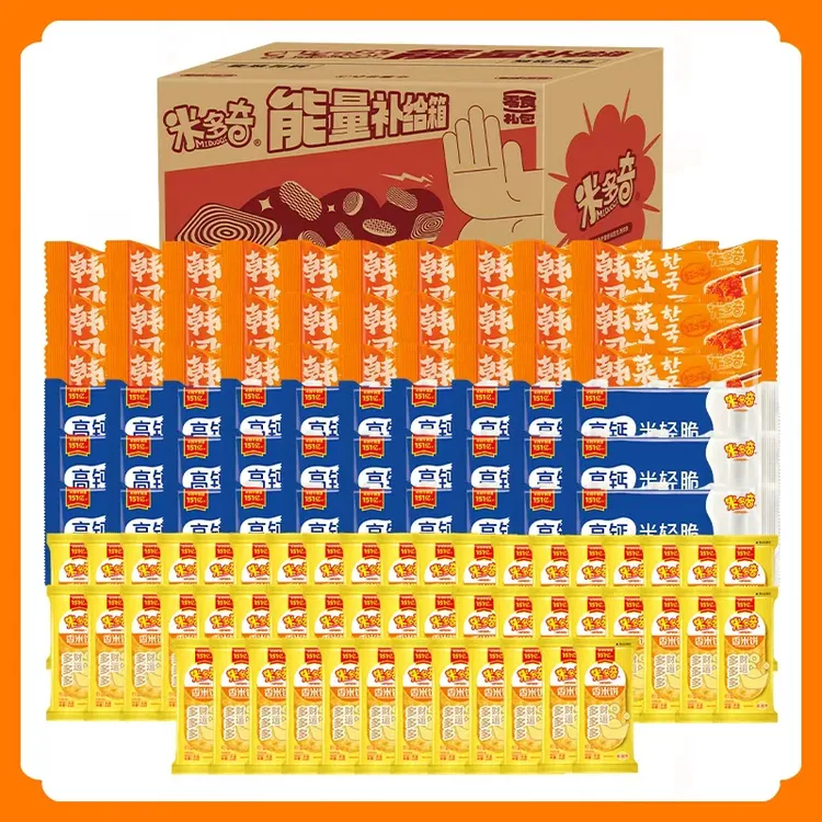 【米多奇】组合装高钙米清脆仙贝泡菜味厚米烧休闲零食
