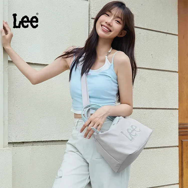 Lee新款斜刺绣挎包大容量女包时尚夏季手提包通勤运动单肩包