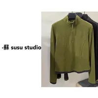 MM2025新款韩版时尚百搭显瘦立领半拉链长袖打底衫女上衣160
