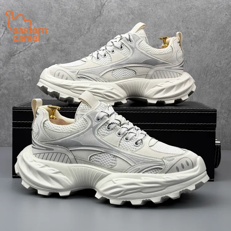 东方骆驼潮牌男鞋夏季透气厚底老爹鞋时尚潮流休闲运动鞋百搭潮鞋