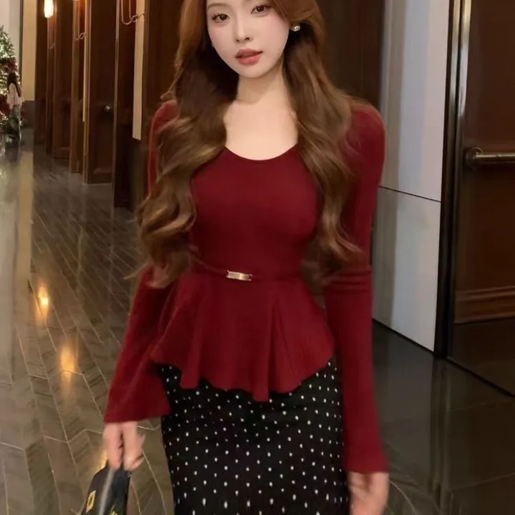 韩系辣妹磨毛德绒长袖打底衫T恤女春秋冬季修身显瘦收腰大码上衣