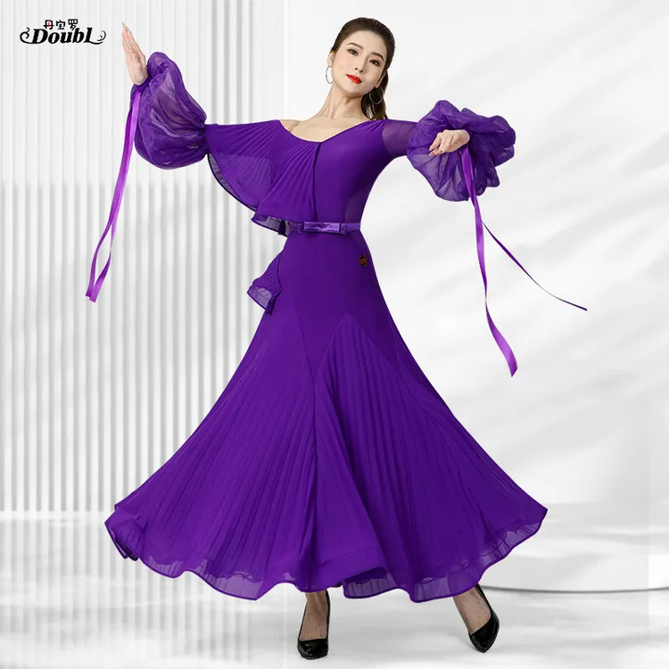 丹宝罗品牌摩登舞高档2025新款黑池表演服比赛裙正品舞蹈服套装