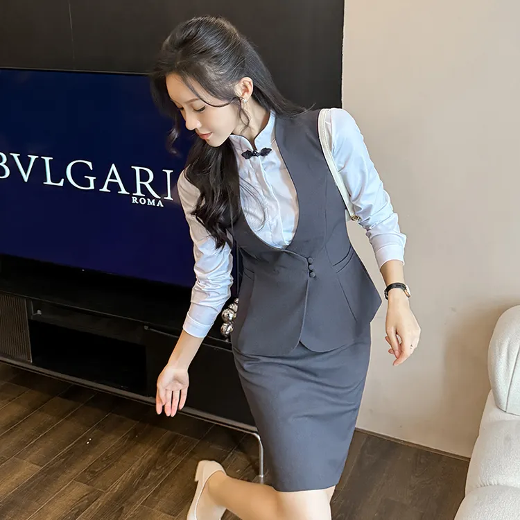 洋气时尚职业装面试上班工作服酒店餐饮会所公司经理前台接待工装