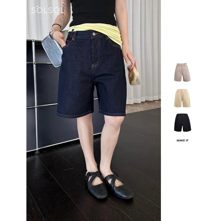 MAKE IF  设计师品牌 25春夏新品 牛仔短裤 SOLSOL