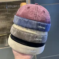 做旧复古地主帽子男2025春夏新款休闲百搭大头围瓜皮帽女日系雅痞
