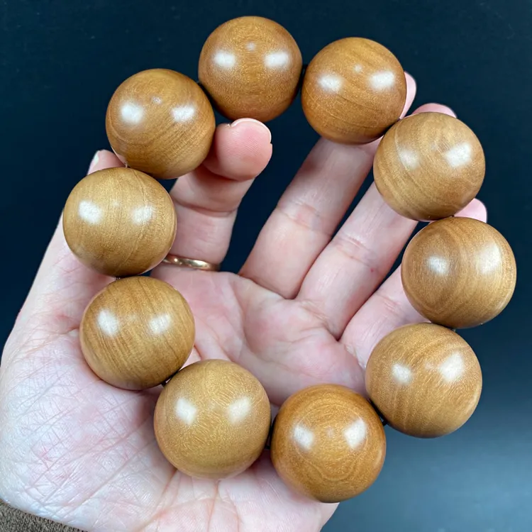 手串/保真印度正区老山檀香沉水25mm*10颗木质文玩佛珠