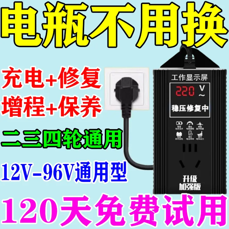 德国正品】新款全自动电动车专用电瓶修复器正品激活延长电池寿命