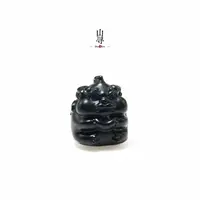 天然新疆和田玉墨玉暴富胖貔貅摆件小众原创设计茶宠招米摆件