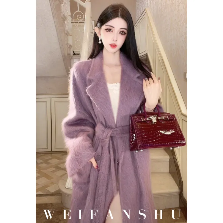 WEIFANSHU/魏凡舒【限定告白】高支澳毛大衣外套
