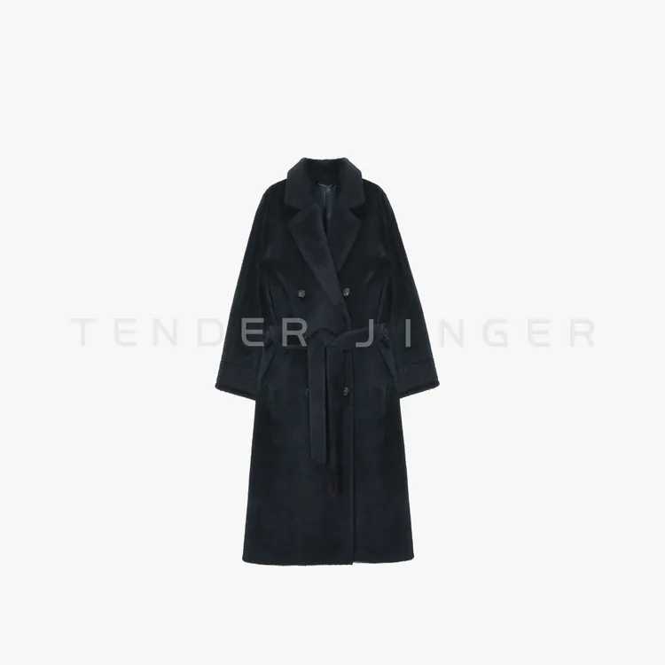 Tender Jinger｜线下专供 贝贝羊驼毛呢高级感系带大衣T54JDM50580