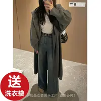 【认准优品女装店】秋季慵懒风长款毛衣针织开衫外套蝙蝠袖宽松XXF