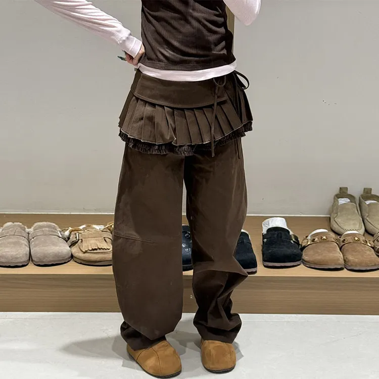 【现货】FORDARE/福蝶26春季设计师新品真两件百褶裙裤