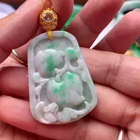 翡翠银S925镶嵌颈饰翡翠