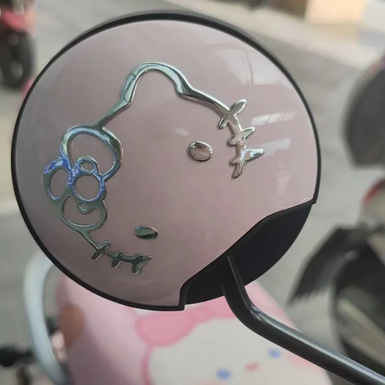 可爱kitty猫车贴电动车装饰小配件摩托车电瓶车贴纸雅迪九号通用