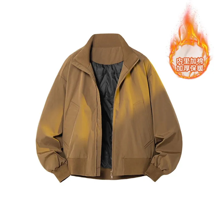 DGWTING 美式飞行员夹克棉服男女加厚cleanfit立领棉衣外套