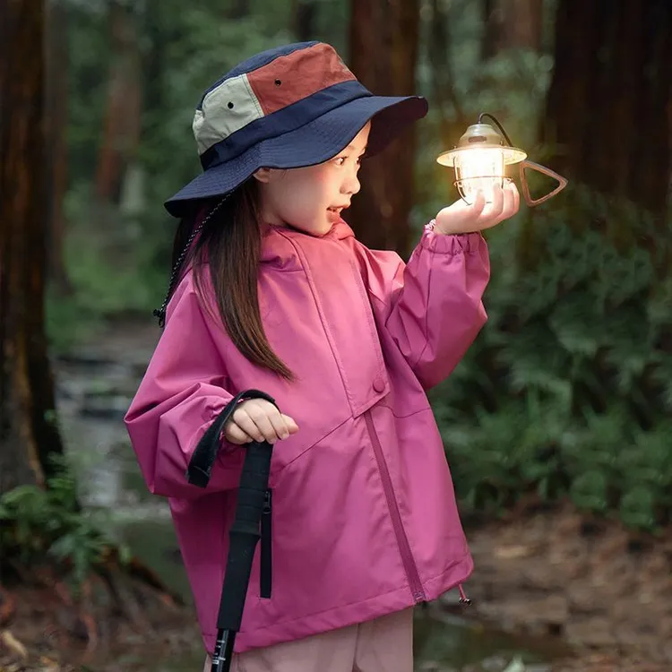 女童冲锋衣外套2025春秋新款洋气儿童秋装时尚连帽户外秋季衣服潮