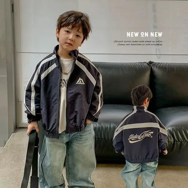 卡尔达童装2025新款儿童运动外套春秋款男童夹克韩版宝宝上衣时髦