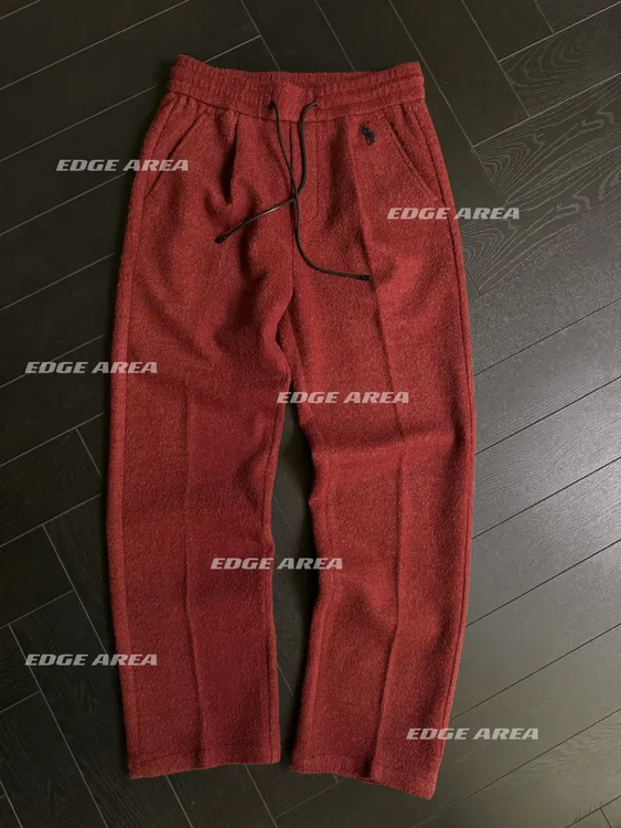 【EDGE AREA】秋冬‘羊毛混纺’联名细腻松紧腰磨毛直筒男裤55-520