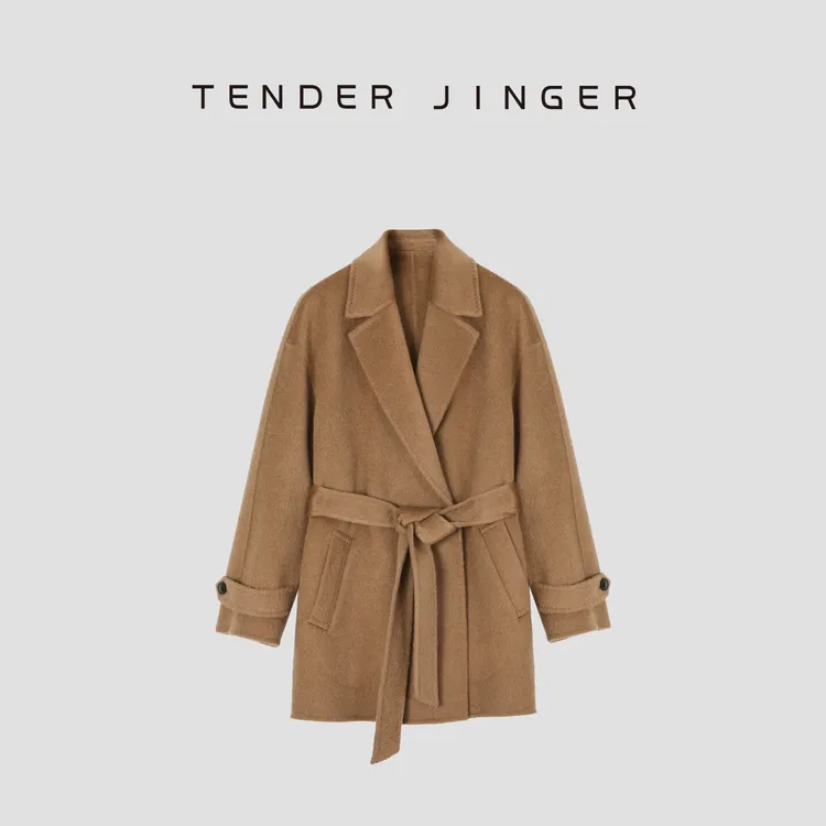 Tender Jinger【黑标】赫本风骆驼绒毛呢大衣外套T54TUZ50014