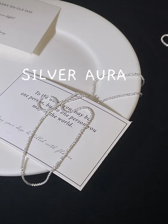 坠链均925银 小众素款碎银满天星项链手链欧若假日风