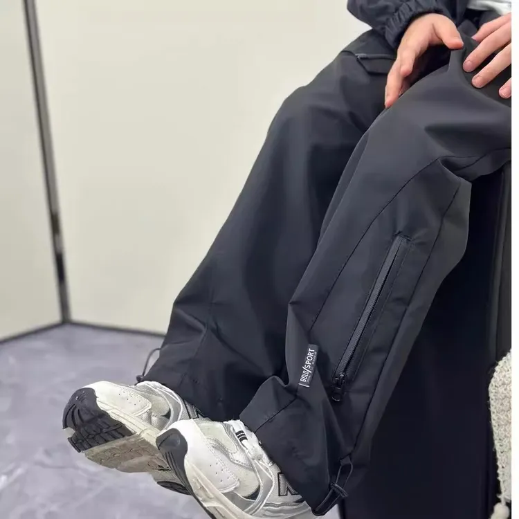 男童秋季冲锋裤学生运动登山宽松防风防水秋装儿童休闲裤工装裤子