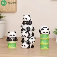 潘嘟嘟磁吸叠叠乐萌粒盲盒可爱熊猫摆件