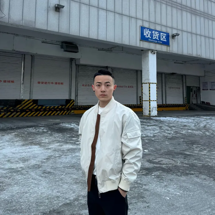 春夏薄款LP 象牙白 复古棒球服 美式老钱风  休闲ma1高级夹克外套